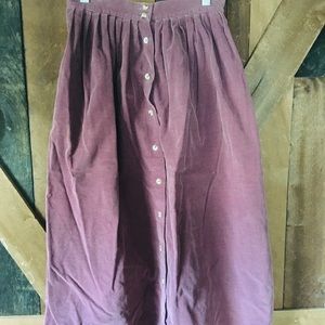 LANDS END BUTTON DOWN CORDUROY SKIRT💜